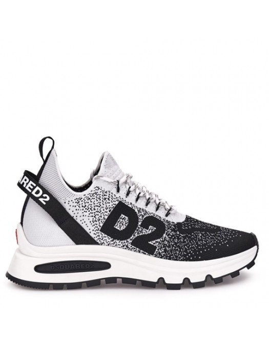 SNEAKERS DSQUARED2 , Running technical knit, White Grey - SNM021159206261M2656