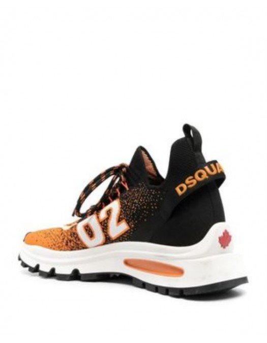 SNEAKERS DSQUARED2 , Running technical knit, Orange Black - SNM021159206261M540