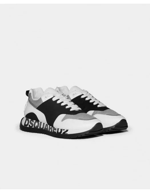 Sneakers DSQUARED2, Running 1964 Print, Gri - SNM0213015B0380M1365
