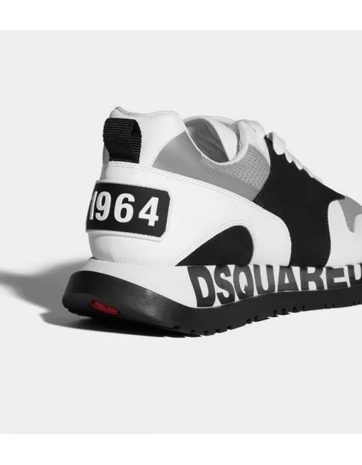 Sneakers DSQUARED2, Running 1964 Print, Gri - SNM0213015B0380M1365