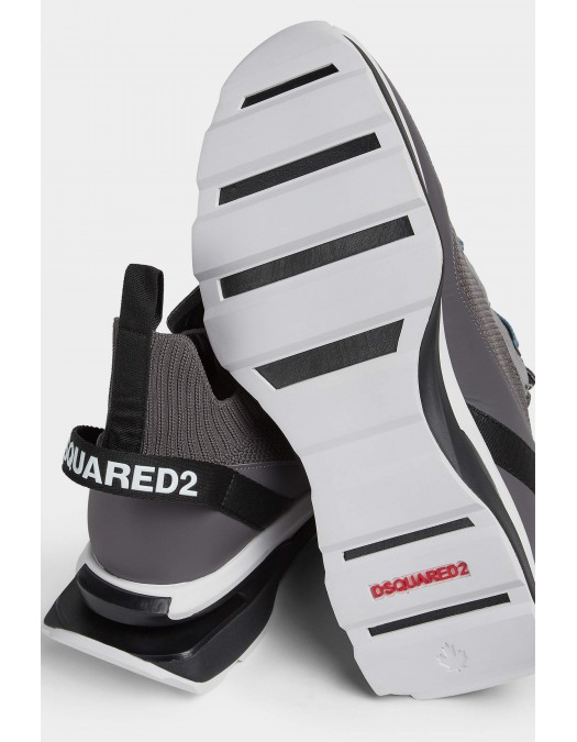 Sneakers DSQUARED2, Slash logo-print sneakers, Grey - SNM0269592025812122