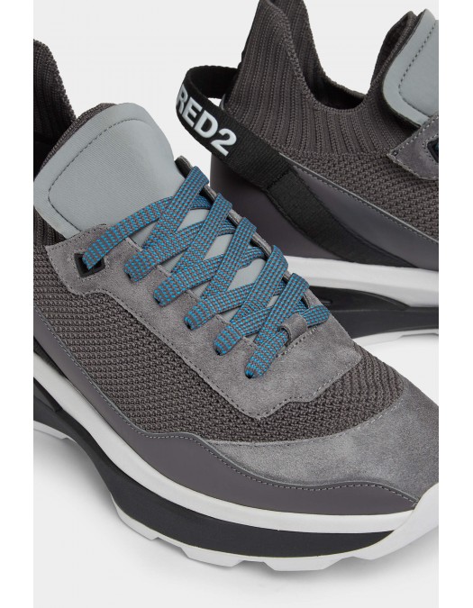 Sneakers DSQUARED2, Slash logo-print sneakers, Grey - SNM0269592025812122
