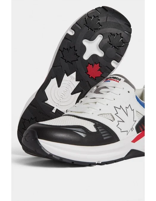 Sneakers DSQUARED2, Dash Print, White Multicolor - SNM037601503805M2069 Sneakers DSQUARED2, Dash Print, White Multicolor - SNM037601503805M2069