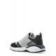 Sneakers DSQUARED2, Dash Print, Black and Grey, Red Leaf Insert, Men - SNM037608107972M1822 Sneakers DSQUARED2, Dash Print, Black and Grey, Red Leaf Insert, Men - SNM037608107972M1822