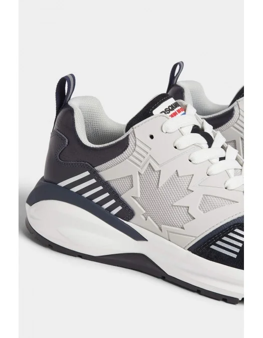 Sneakers DSQUARED2, Dash Print, Grey, Red Leaf Insert - SNM037608107972M2005 Sneakers DSQUARED2, Dash Print, Grey, Red Leaf Insert - SNM037608107972M2005