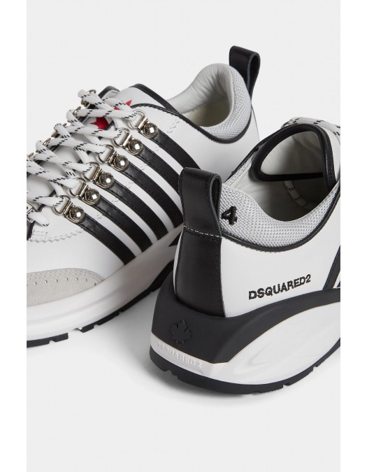 Sneakers DSQUARED2, Dash Print, White-Black - SNM037701507697M072