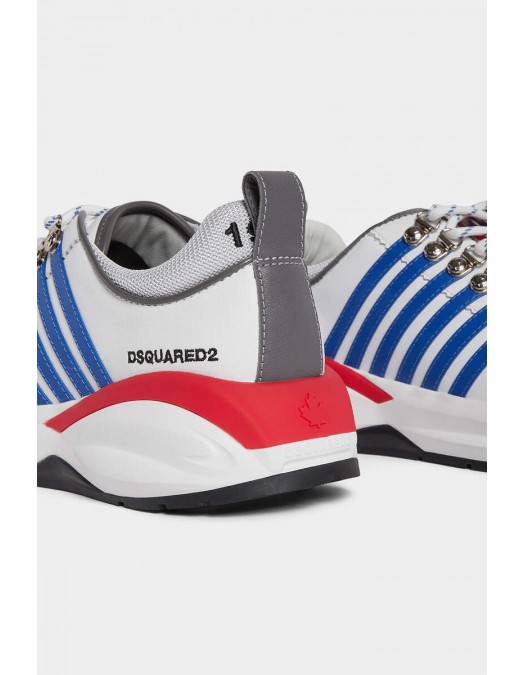 Sneakers DSQUARED2, Dash Print, White/Blue - SNM037701507697M1424