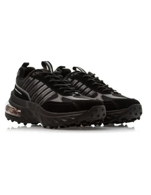 Sneakers DSQUARED2, Bubble Design, Men, All Black - SNM0379015038262124