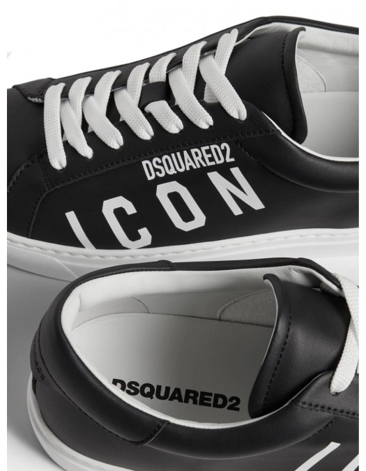 Sneakers DSQUARED2, Low-Top, Black, Icon Print - SNM0384015000012124