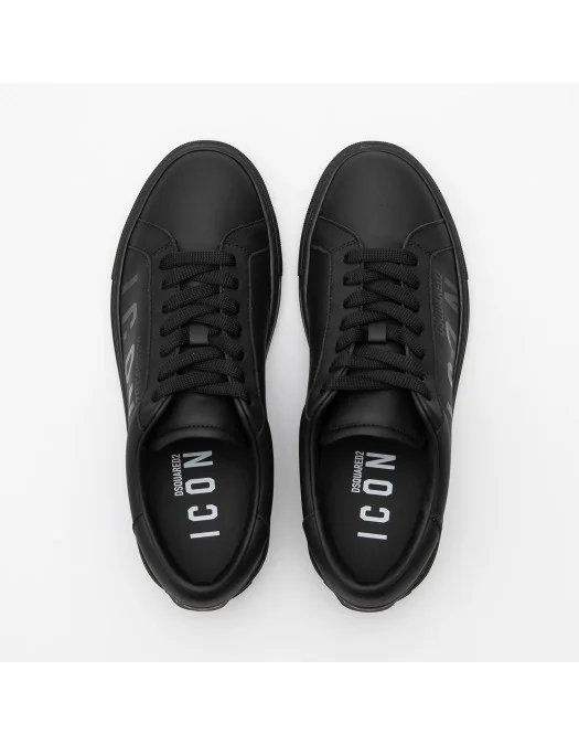 Sneakers DSQUARED2, Low-Top, Logo Print, Full Black - SNM038401500001M436 Sneakers DSQUARED2, Low-Top, Logo Print, Full Black - SNM038401500001M436