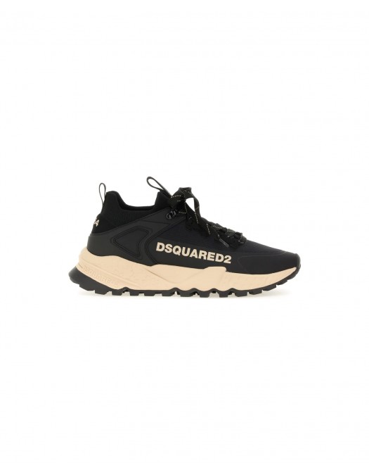 Sneakers DSQUARED2, Free Design, Beige Details, Black - SNM038559207967M063