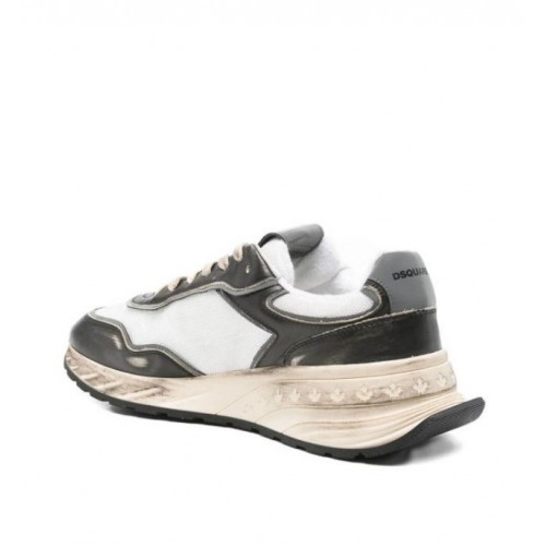 SNEAKERS DSQUARED2, Sprinter Sneakers, Alb si Negru
