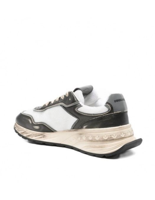 SNEAKERS DSQUARED2, Sprinter Sneakers, Alb si Negru - SNM0401Y7708184M2713