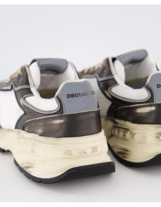 SNEAKERS DSQUARED2, Sprinter Sneakers, Alb si Negru - SNM0401Y7708184M2713