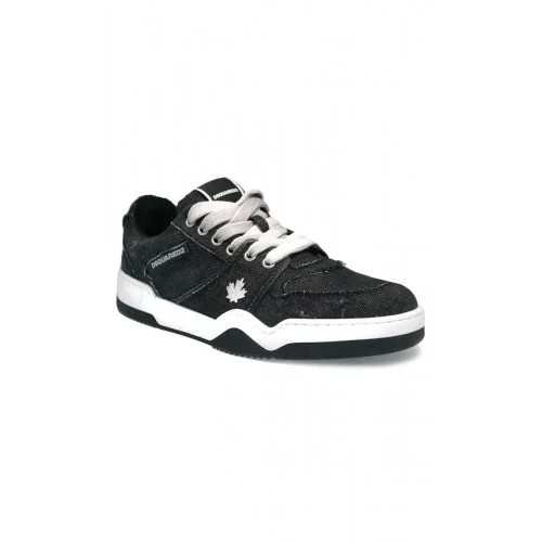 Sneakers DSQUARED2, Spiker, Vintage Denim, Low Top, Black