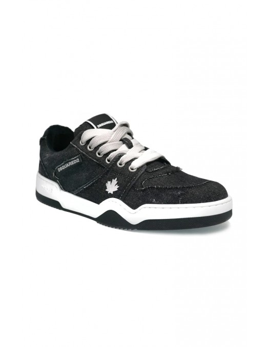 Sneakers DSQUARED2, Spiker, Vintage Denim, Low Top, Black - SNM0405101081912124