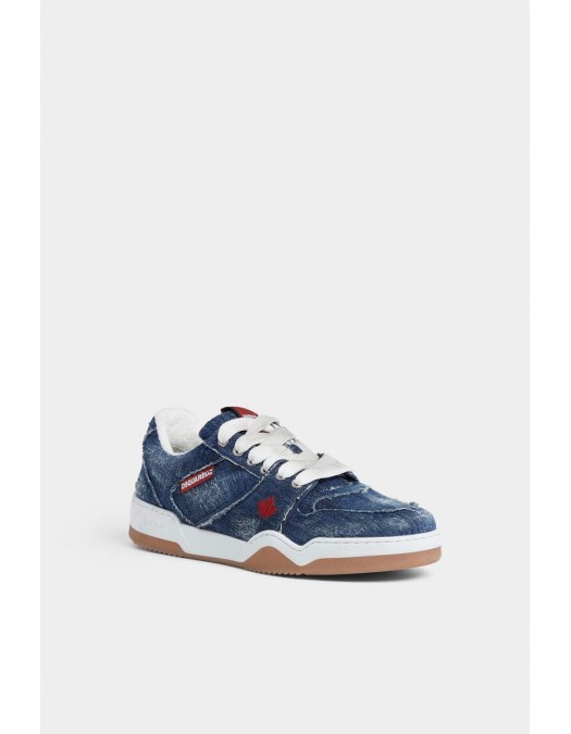 Sneakers DSQUARED2, Spiker, Vintage Denim, Low Top, Dark Blue - SNM0405101081913096