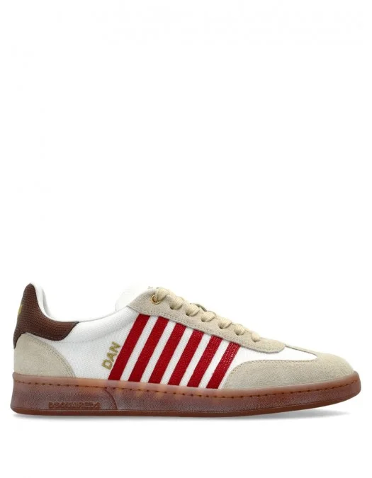 Sneakers DSQUARED2, Boxer Design, Red Details, White - SNM042616808283M4080 Sneakers DSQUARED2, Boxer Design, Red Details, White - SNM042616808283M4080