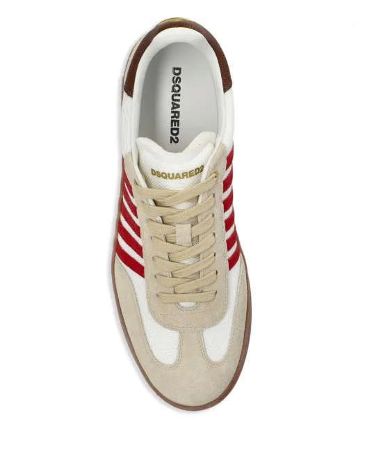 Sneakers DSQUARED2, Boxer Design, Red Details, White - SNM042616808283M4080 Sneakers DSQUARED2, Boxer Design, Red Details, White - SNM042616808283M4080