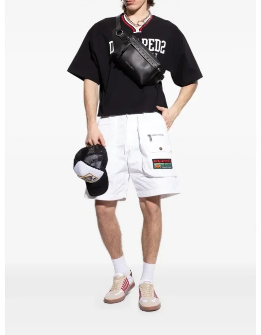 Sneakers DSQUARED2, Boxer Design, Red Details, White - SNM042616808283M4080 Sneakers DSQUARED2, Boxer Design, Red Details, White - SNM042616808283M4080