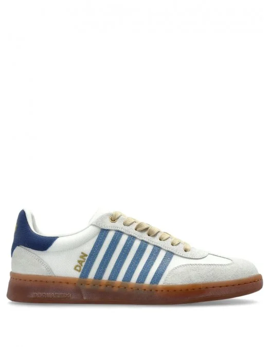 Sneakers DSQUARED2, Boxer Design, Blue Details, White - SNM042616808283M4082 Sneakers DSQUARED2, Boxer Design, Blue Details, White - SNM042616808283M4082