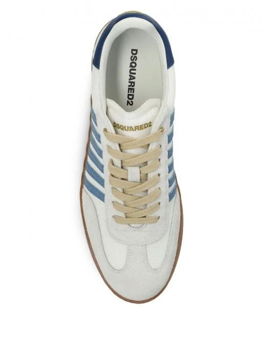 Sneakers DSQUARED2, Boxer Design, Blue Details, White - SNM042616808283M4082 Sneakers DSQUARED2, Boxer Design, Blue Details, White - SNM042616808283M4082