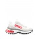 Sneakers DSQUARED2, Bubble Design, Red Details, White - SNM043823807426M1747