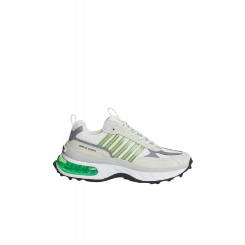 Sneakers DSQUARED2, Bubble Design, Green Details, Grey Sneakers DSQUARED2, Bubble Design, Green Details, Grey