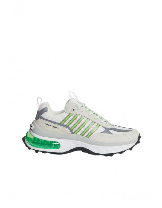 Sneakers DSQUARED2, Bubble Design, Green Details, Grey - SNM043823808317M1635 Sneakers DSQUARED2, Bubble Design, Green Details, Grey - SNM043823808317M1635