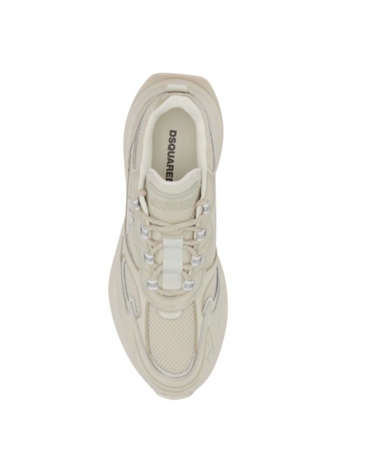 Sneakers DSQUARED2, Chalk mesh and leather Sprinter sneakers - SNM0444097085201063