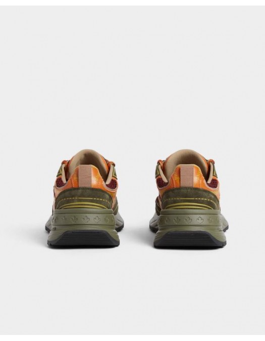SNEAKERS DSQUARED2, Sprinter Sneakers, Kaki si Orange - SNM044423808446M4181