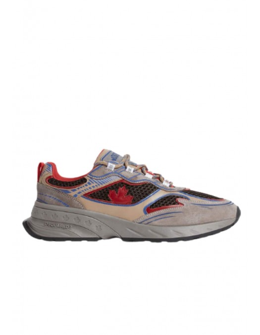 SNEAKERS DSQUARED2, Sprinter Sneakers, Red Multicolor - SNM044423808446M4182