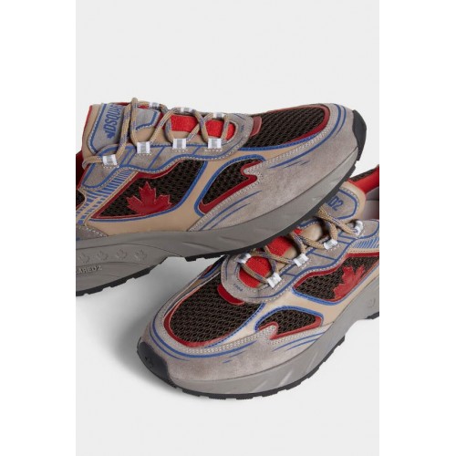 SNEAKERS DSQUARED2, Sprinter Sneakers, Red Multicolor 