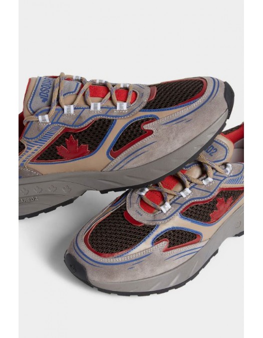 SNEAKERS DSQUARED2, Sprinter Sneakers, Red Multicolor - SNM044423808446M4182