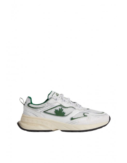 SNEAKERS DSQUARED2, Sprinter Sneakers, Alb si verde - SNM044443108445M4142 SNEAKERS DSQUARED2, Sprinter Sneakers, Alb si verde - SNM044443108445M4142