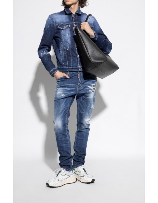 SNEAKERS DSQUARED2, Sprinter Sneakers, Alb si verde - SNM044443108445M4142