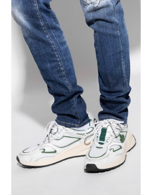 SNEAKERS DSQUARED2, Sprinter Sneakers, Alb si verde - SNM044443108445M4142