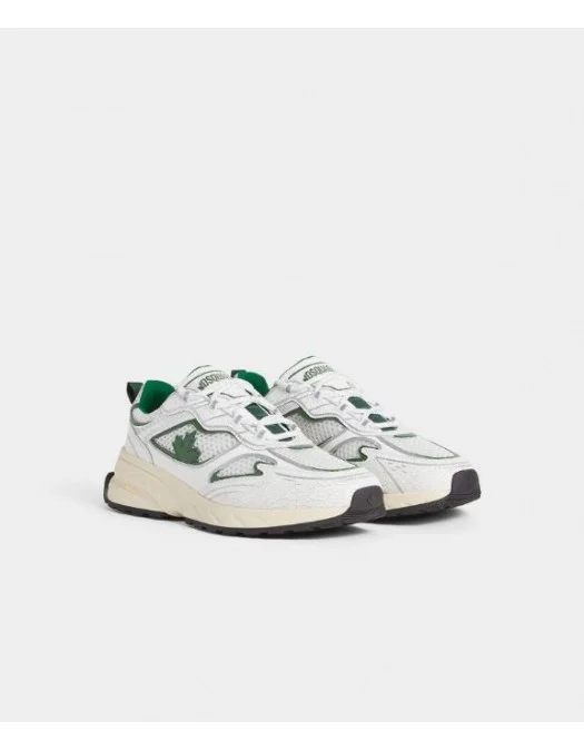 SNEAKERS DSQUARED2, Sprinter Sneakers, Alb si verde