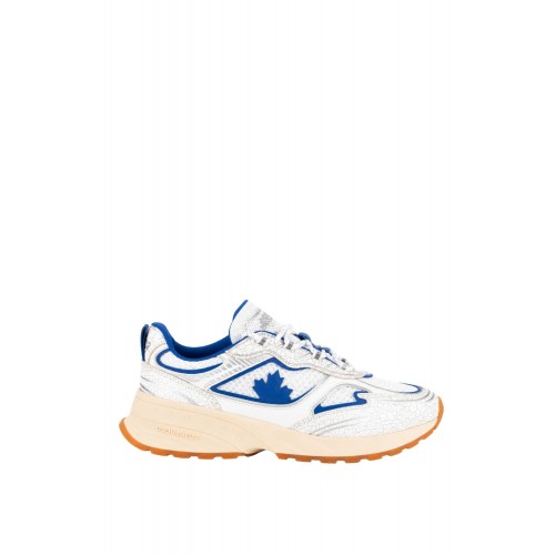 Sneakers DSQUARED2, Sprinter maple-detail sneakers, Alb si Albastru
