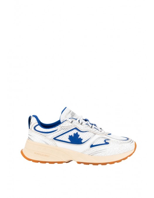 Sneakers DSQUARED2, Sprinter maple-detail sneakers, Alb si Albastru - SNM044443108445M4222