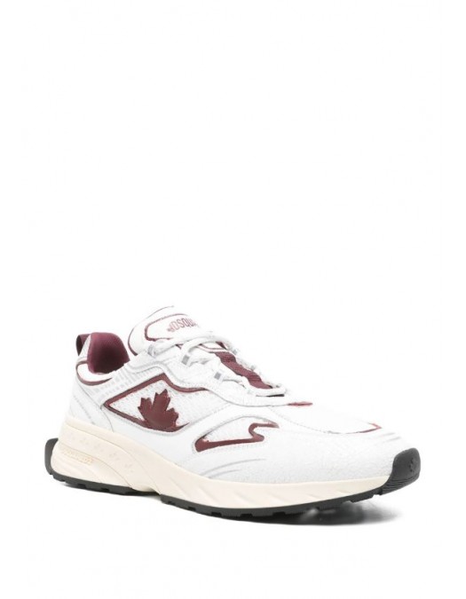 Sneakers DSQUARED2, Sprinter maple-detail sneakers, Alb si Rosu - SNM044443108445M4222