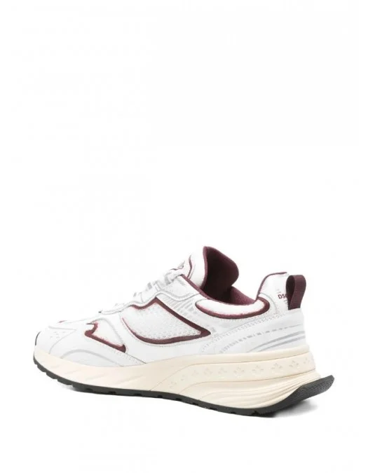 Sneakers DSQUARED2, Sprinter maple-detail sneakers, Alb si Rosu - SNM044443108445M4222