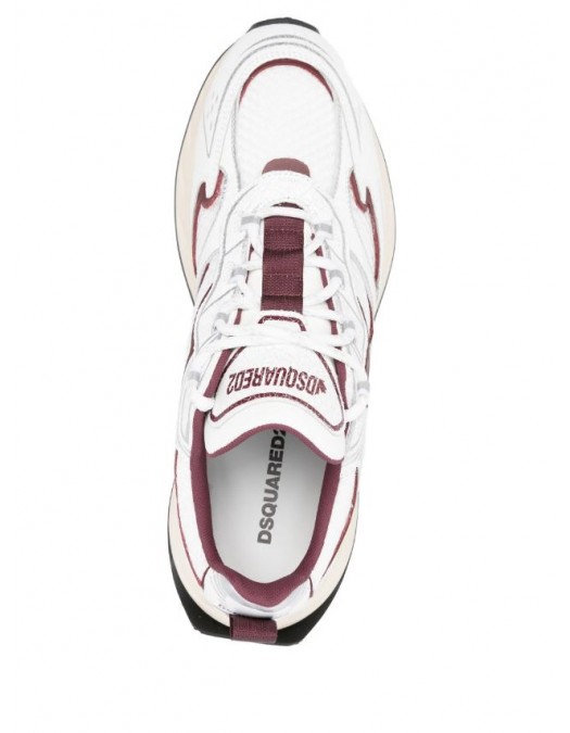 Sneakers DSQUARED2, Sprinter maple-detail sneakers, Alb si Rosu - SNM044443108445M4222