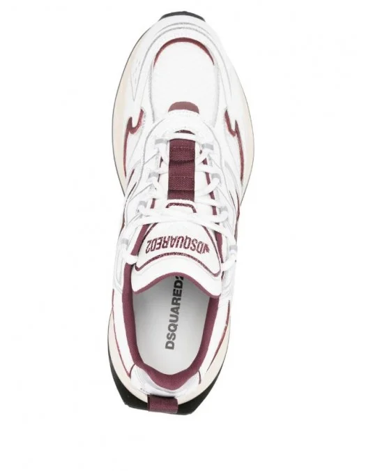 Sneakers DSQUARED2, Sprinter maple-detail sneakers, Alb si Rosu - SNM044443108445M4222