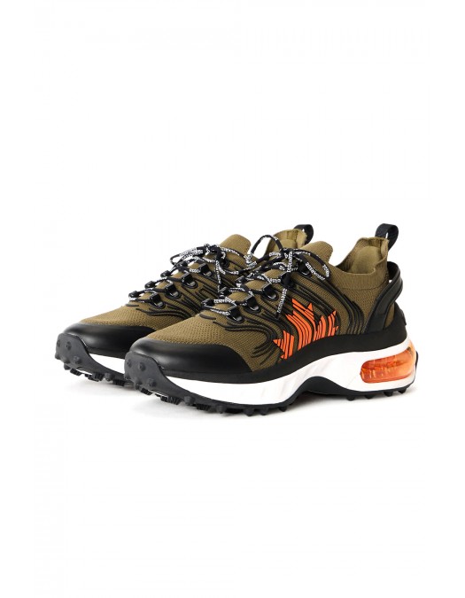 SNEAKERS DSQUARED2, Bubble, Sireturi logo, Kaki - SNM044659208414M4165
