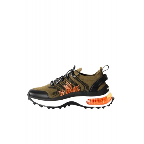 SNEAKERS DSQUARED2, Bubble, Sireturi logo, Kaki SNEAKERS DSQUARED2, Bubble, Sireturi logo, Kaki