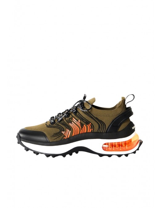 SNEAKERS DSQUARED2, Bubble, Sireturi logo, Kaki - SNM044659208414M4165