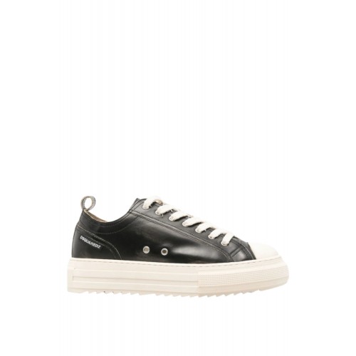 Sneakers DSQUARED2, Round-Toe Platform Lace-Up Vintage Sneakers, Dark Sneakers DSQUARED2, Round-Toe Platform Lace-Up Vintage Sneakers, Dark