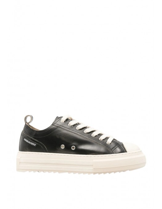 Sneakers DSQUARED2, Round-Toe Platform Lace-Up Vintage Sneakers, Dark - SNM0455115082962124 Sneakers DSQUARED2, Round-Toe Platform Lace-Up Vintage Sneakers, Dark - SNM0455115082962124