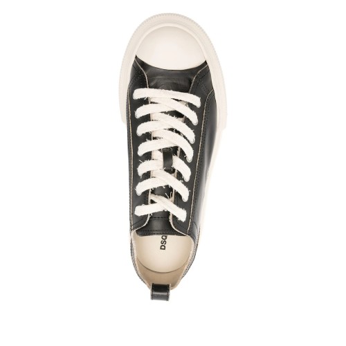 Sneakers DSQUARED2, Round-Toe Platform Lace-Up Vintage Sneakers, Dark Sneakers DSQUARED2, Round-Toe Platform Lace-Up Vintage Sneakers, Dark